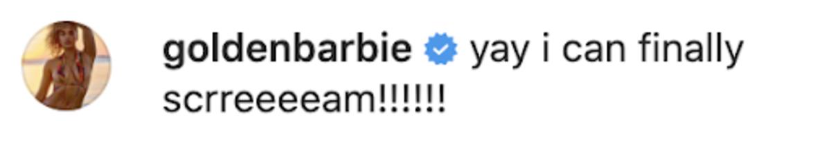 golden barbie comment